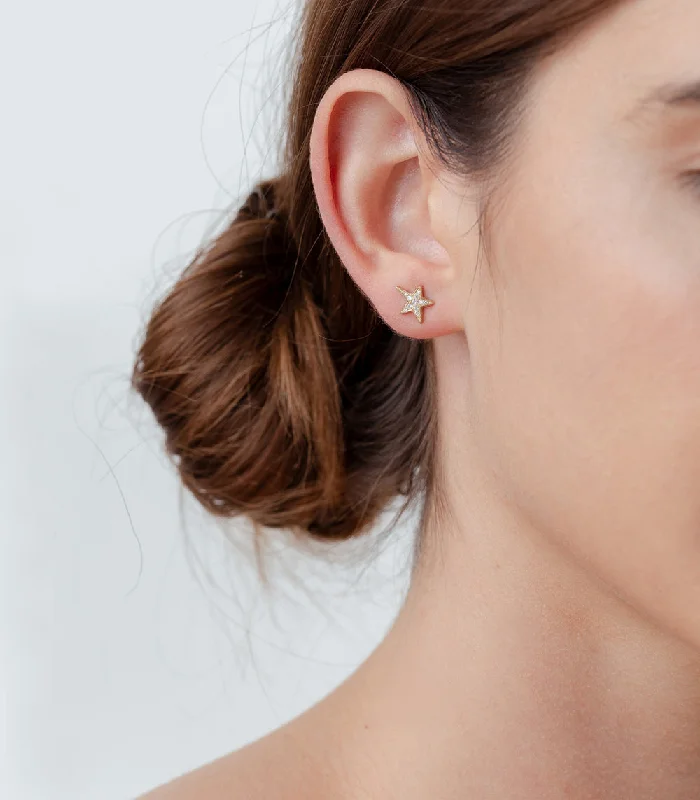 Best hoop earrings with intricate beaded details for a textured, stylish appearance-Shooting Star Earrings