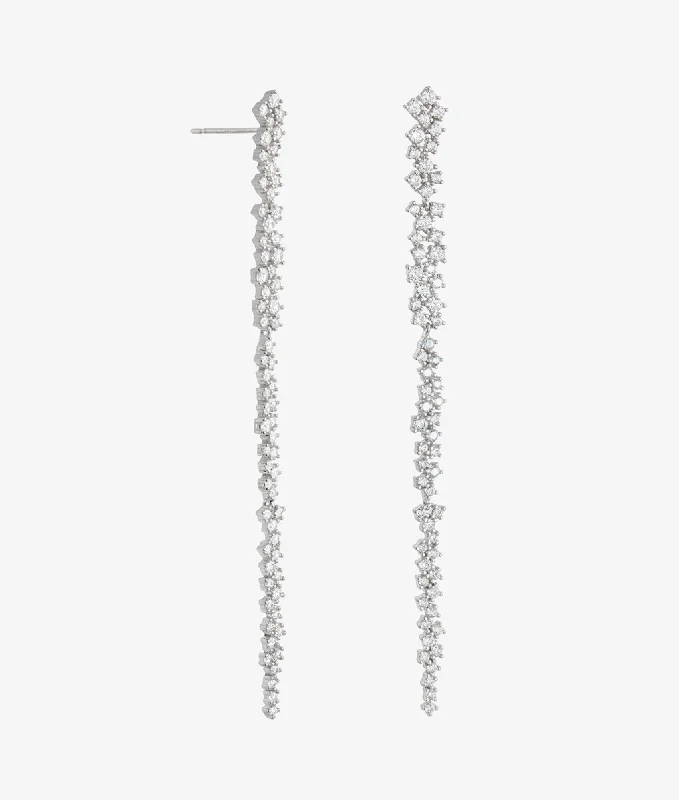 Best hoop earrings with geometric pendants for a modern, chic appeal-Kalista Pave Earring