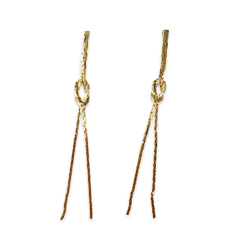 Best hoop earrings with infinity designs for a timeless and meaningful symbol-Kerry Knot Metal Tassel Earrings