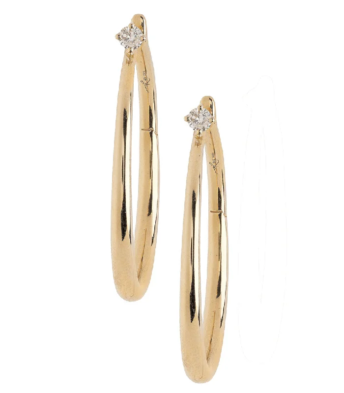 Hoop earrings with textured finishes for a vintage and classic style-Large Estée Hoops