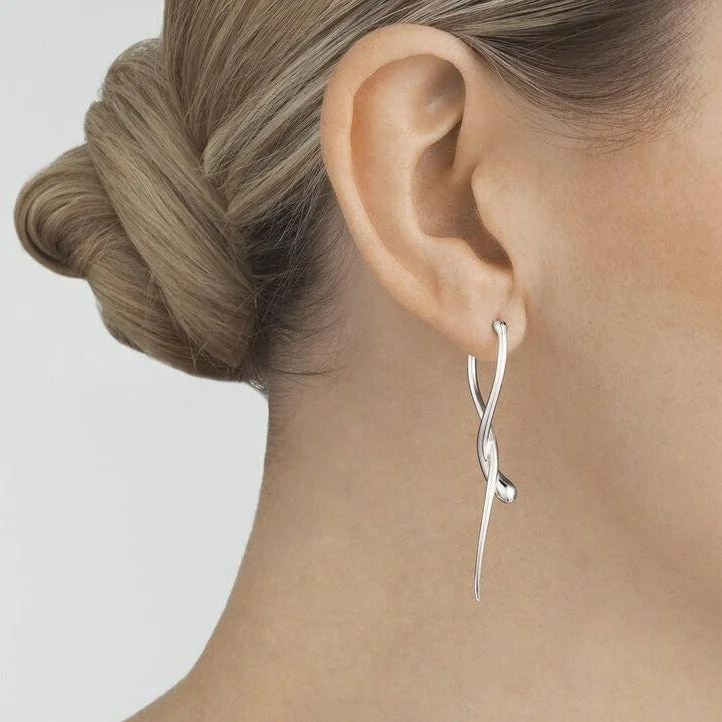 Hoop earrings with intricate designs for a unique and artistic appearance-Mercy Long Line Earring