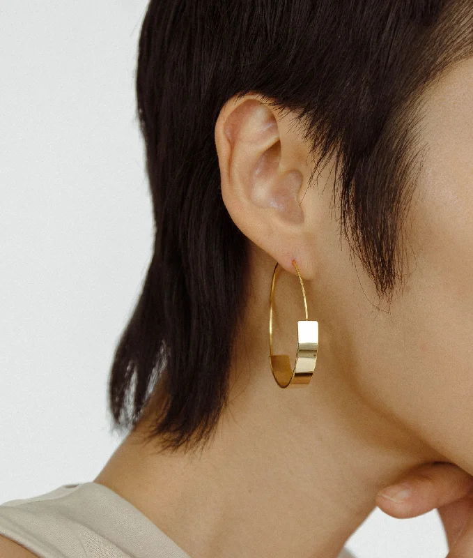 Hoop earrings with a chunky design for a bold and trendy statement-Mia Hoop