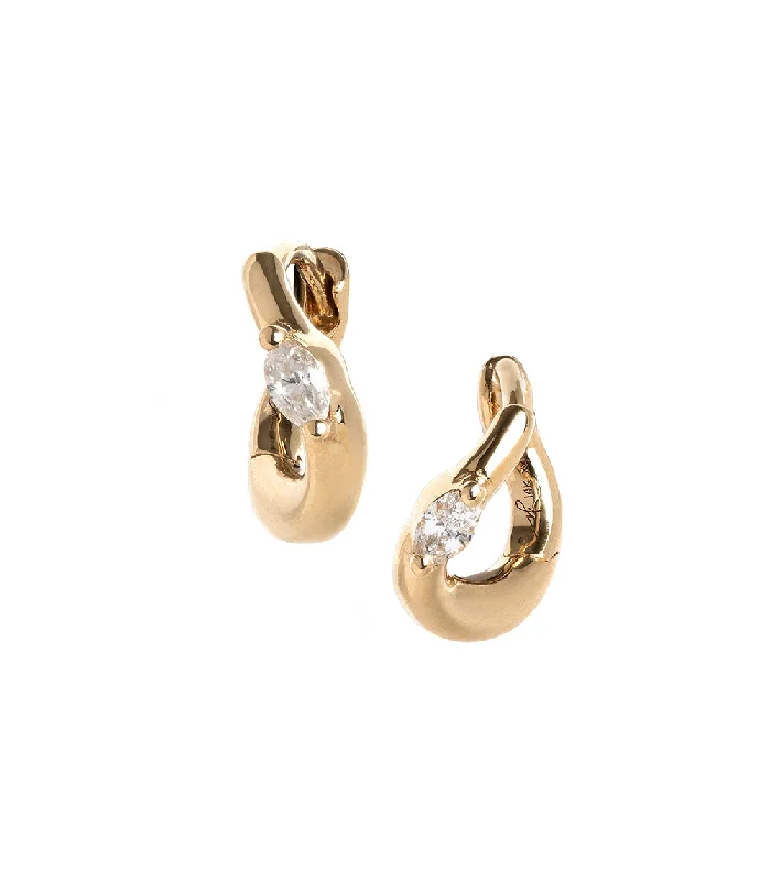 Small hoop earrings for a delicate and understated everyday wear-Mini Melt Huggie