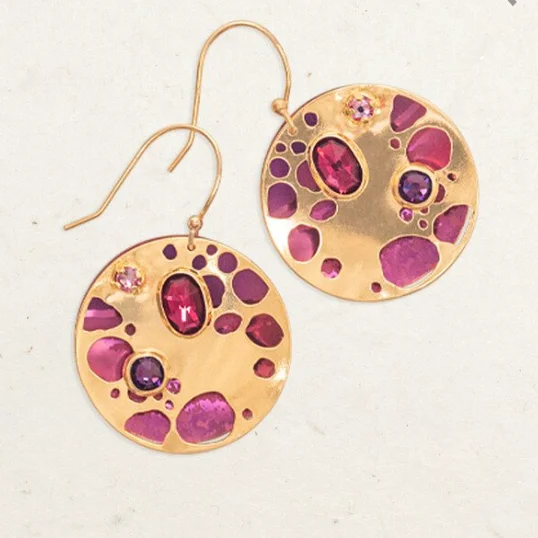 Best hoop earrings with butterfly motifs for a playful and whimsical appearance-Ocean Depths, Pink Sunset Earrings