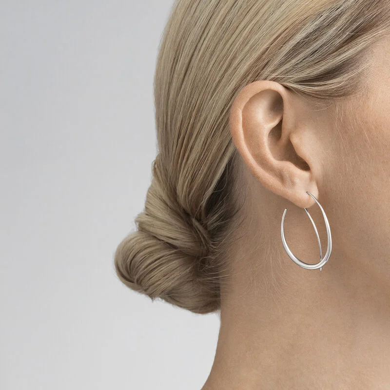 Hoop earrings with intricate designs for a unique and artistic appearance-Offspring Double Loop Earring