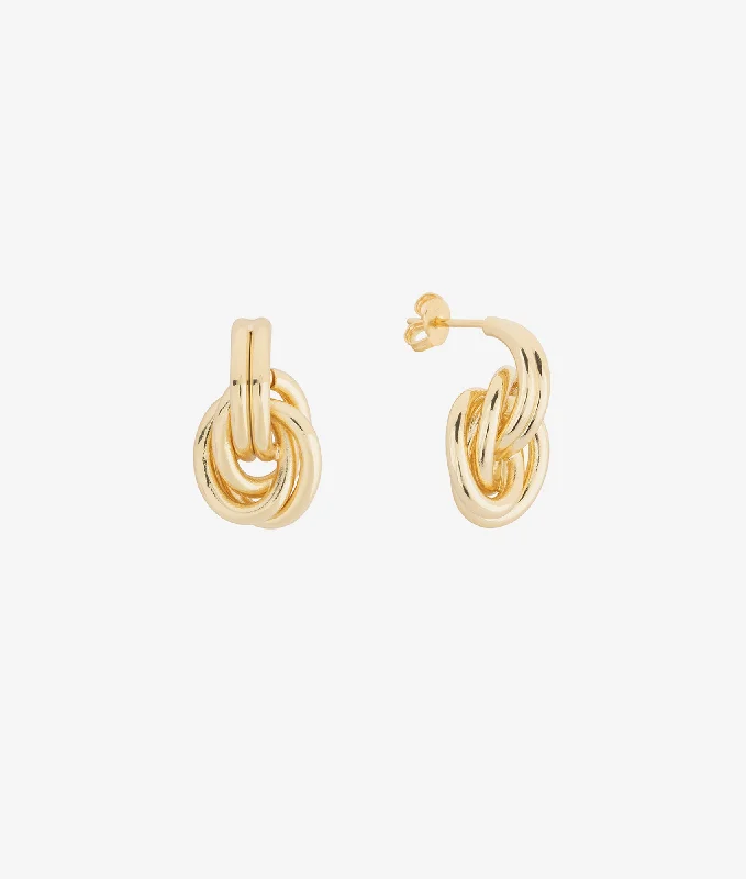 Hoop earrings with a matte finish for a sleek and sophisticated appearance-Petra Gold Earring