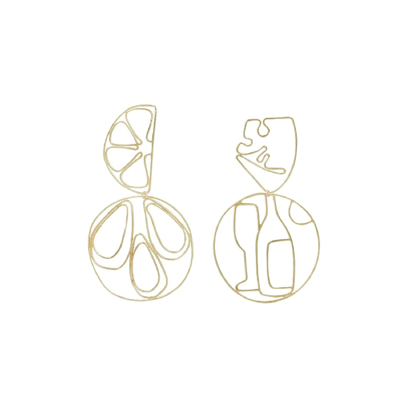 Hoop earrings with oversized designs for a bold, fashion-forward statement-PICNIC EARRINGS / MIXED PLATE