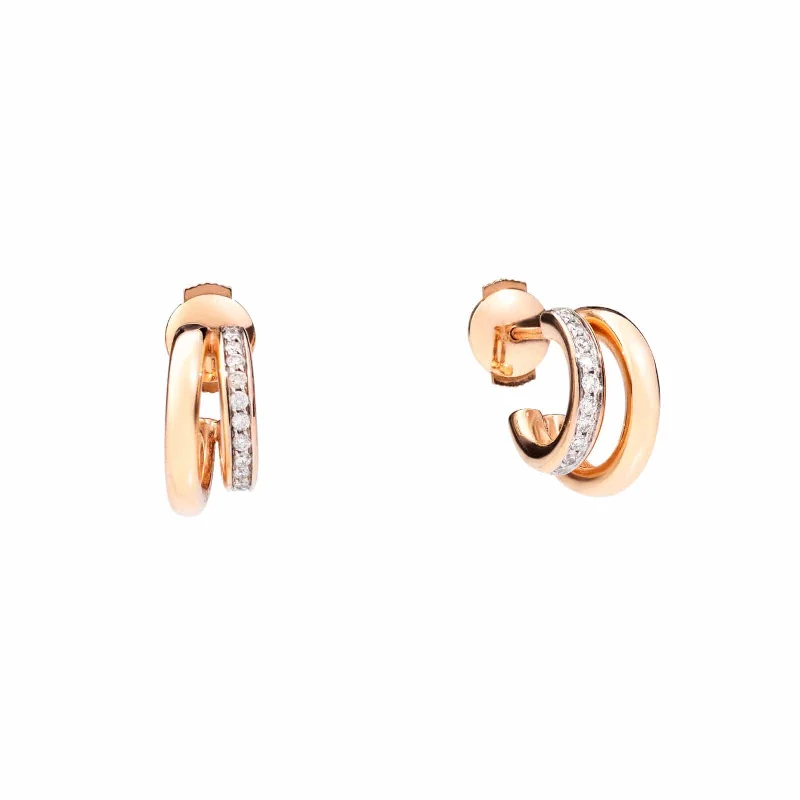 Hoop earrings with dangling charms for a playful and fun look-Iconica Diamond Double Hoop Earrings