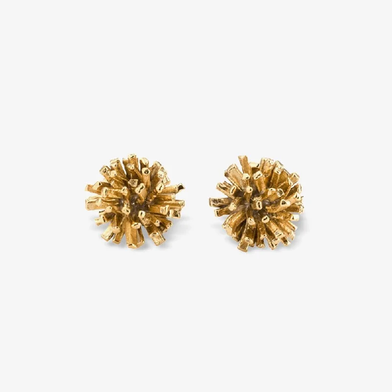 Hoop earrings with hammered textures for a boho-chic and rustic vibe-Pom Pom Stud