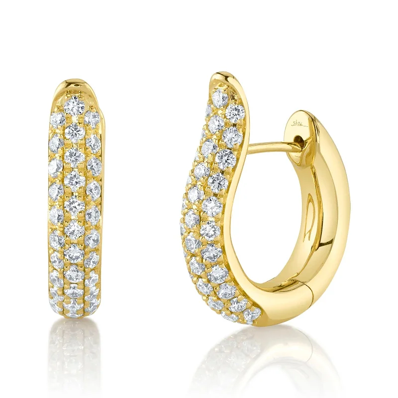 Best hoop earrings with gemstone accents for a colorful and elegant appearance-Diamond Hoop Earrings