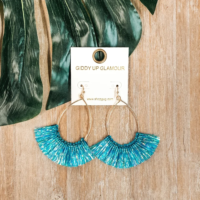 Best hoop earrings with vintage coins for a retro, antique-inspired style-Caribbean Sunrise Earrings in Blue