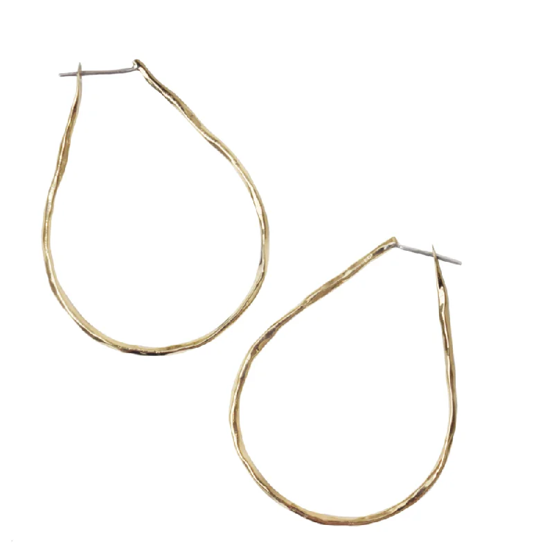 Best hoop earrings with geometric triangle shapes for a modern, chic design-Teardrop Hoop