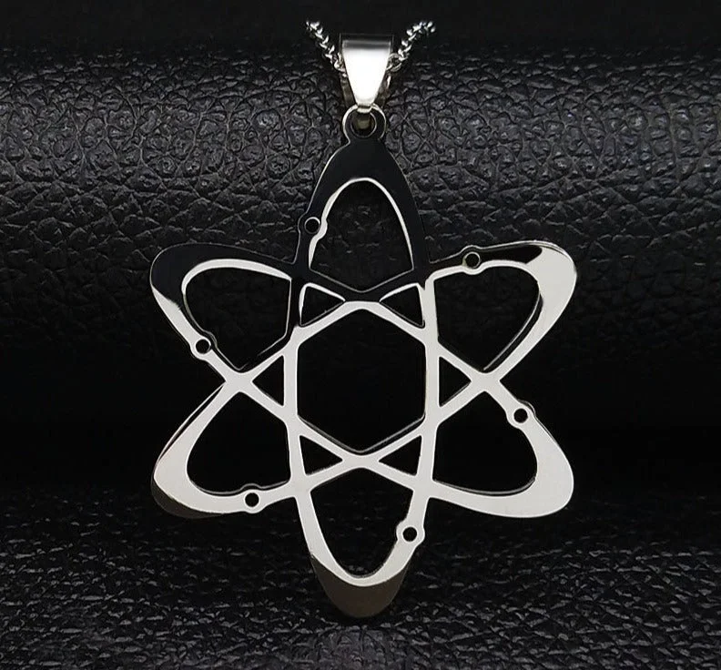 Elegant necklaces and pendants with diamond accents for added sparkle-Carbon Atom Stainless Steel Theory Atom Physics Chemistry Necklace