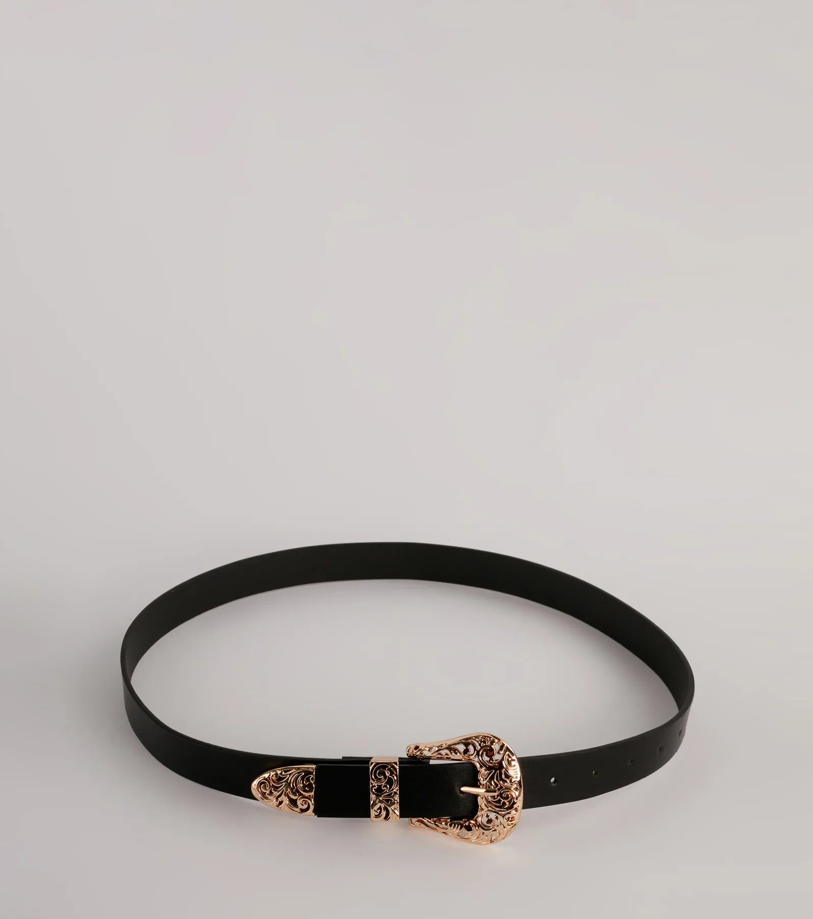 Best necklaces and pendants with black diamonds for an edgy, bold statement-Let's Ride Western Faux Leather Belt